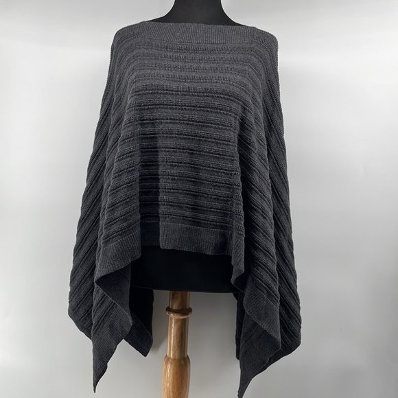 Lululemon Forward Flow Poncho Cape dark gray cozy soft warm yak cotton one size - Picture 3 of 9